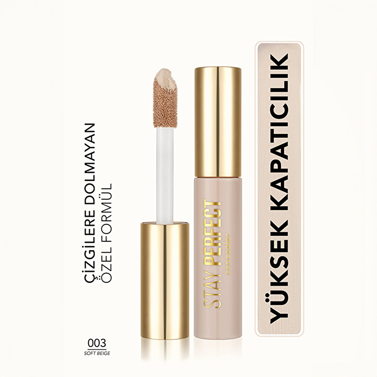 Flormar Stay Perfect Concealer 003 Soft Beige - Full Coverage