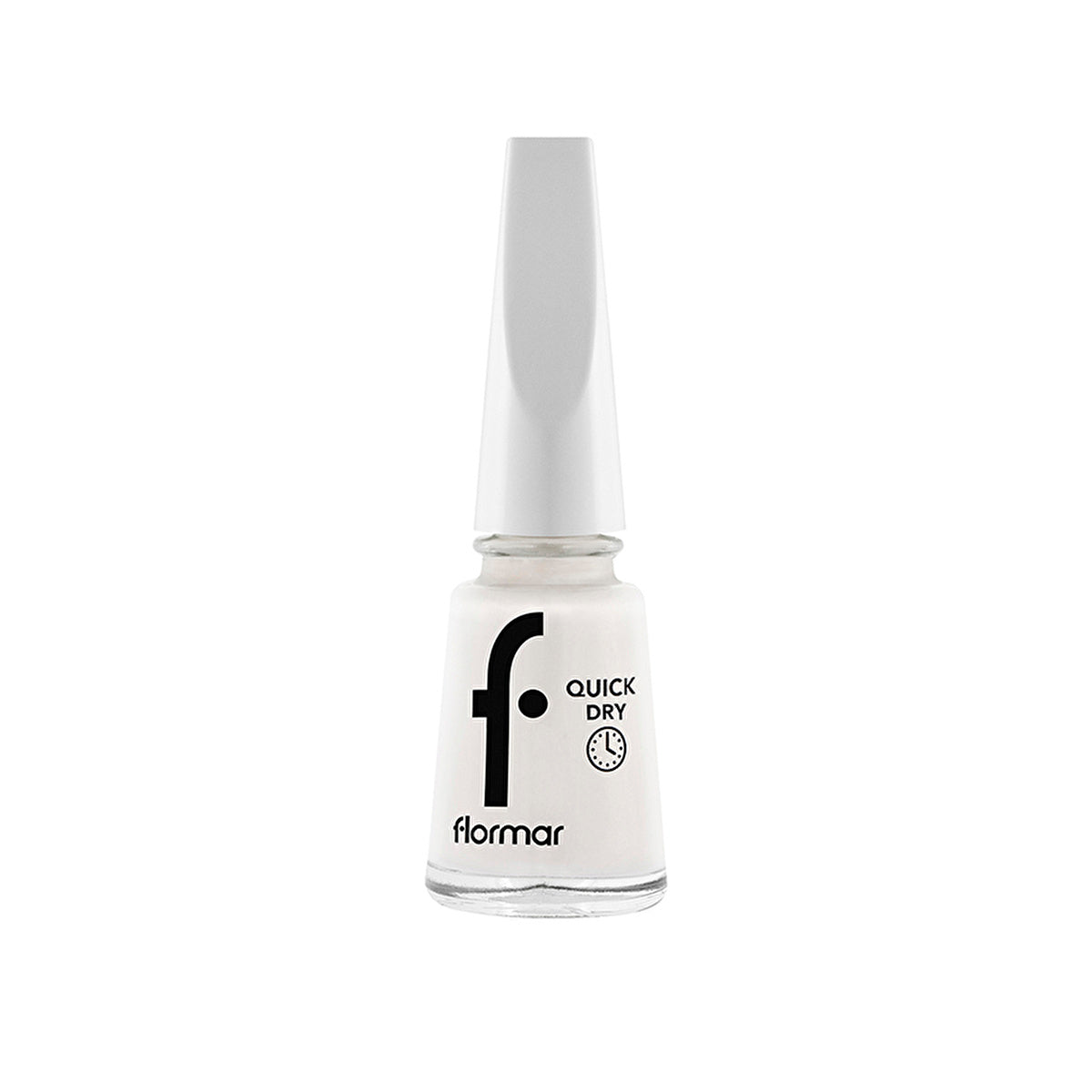 Flormar Quick Dry Intense Pigmented Nail Polish 001 Snow White | 0.5 fl oz - Image #2