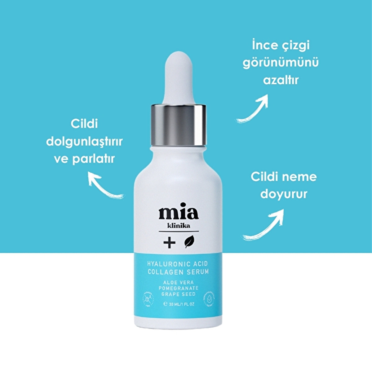 Mia Klinika Hyaluronic Acid & Collagen Serum 30ml - Hydrating Formula | Moisturizer - Image #2