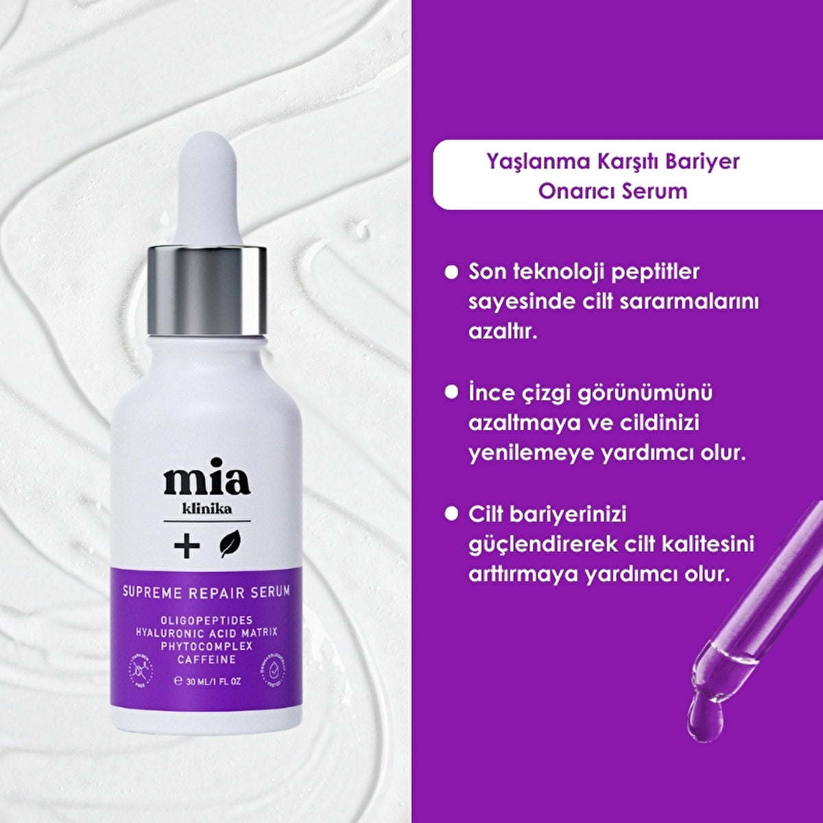 Mia Klinika Anti-Aging Repair Serum 30ml - Powerful Skin Treatment | Revitalizing - Image #1