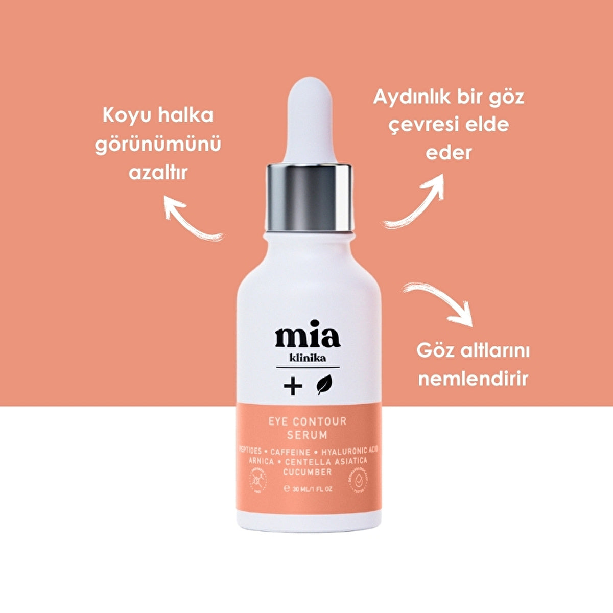 Mia Klinika Brightening Eye Care Serum 30ml - Reduces Dark Circles