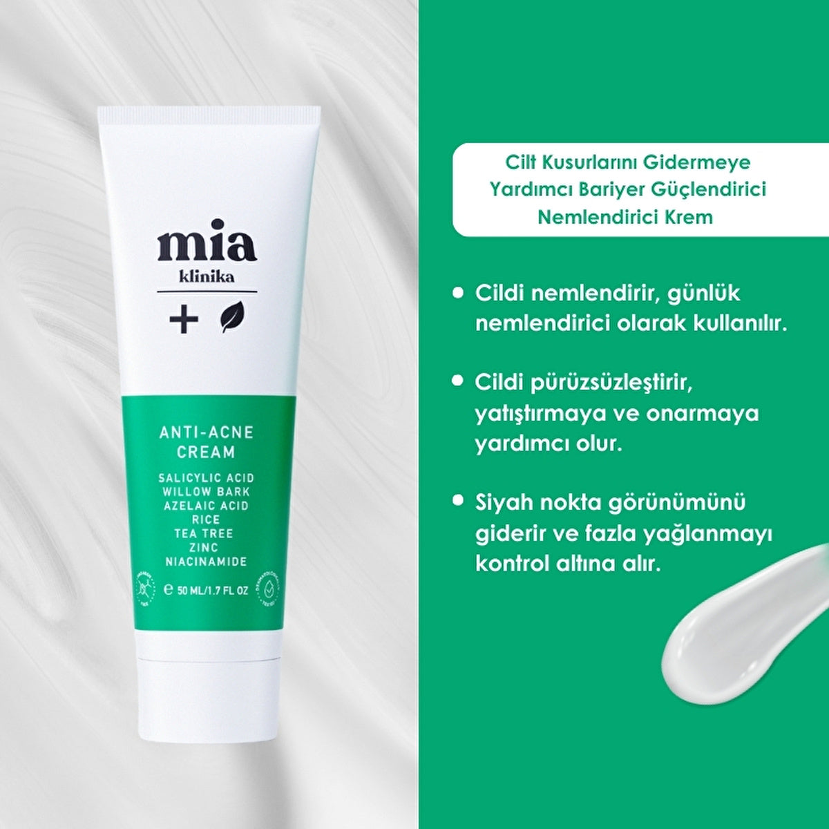 Mia Klinika Acne Barrier Moisturizer - 1.7 oz | Oily Skin Formula - Image #1