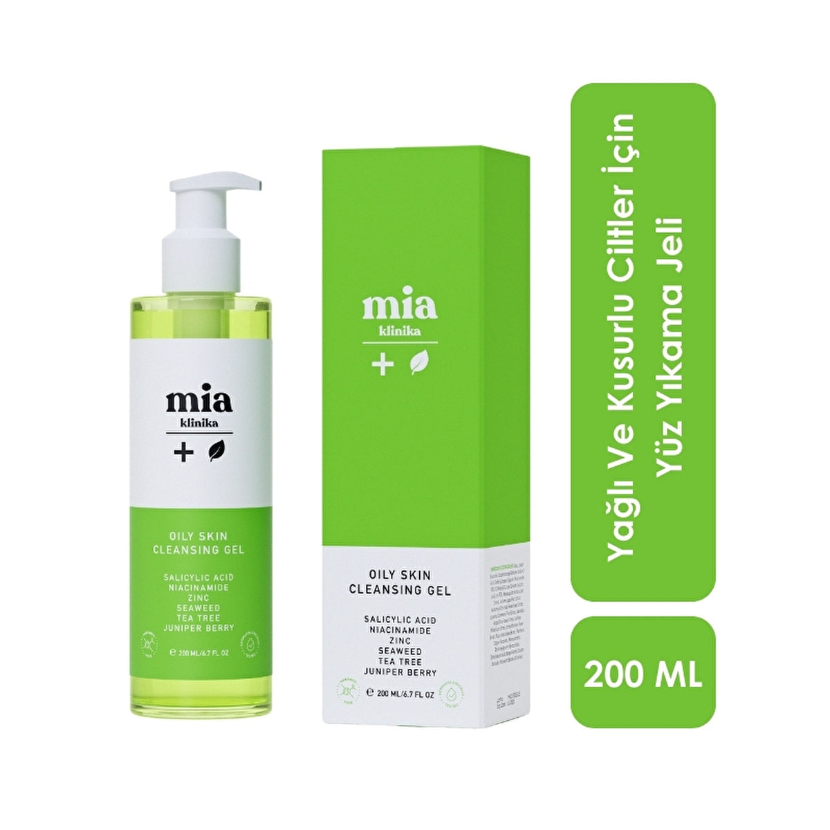 Mia Klinika Facial Cleanser for Oily & Acne Prone Skin 200ml - Gentle Formula