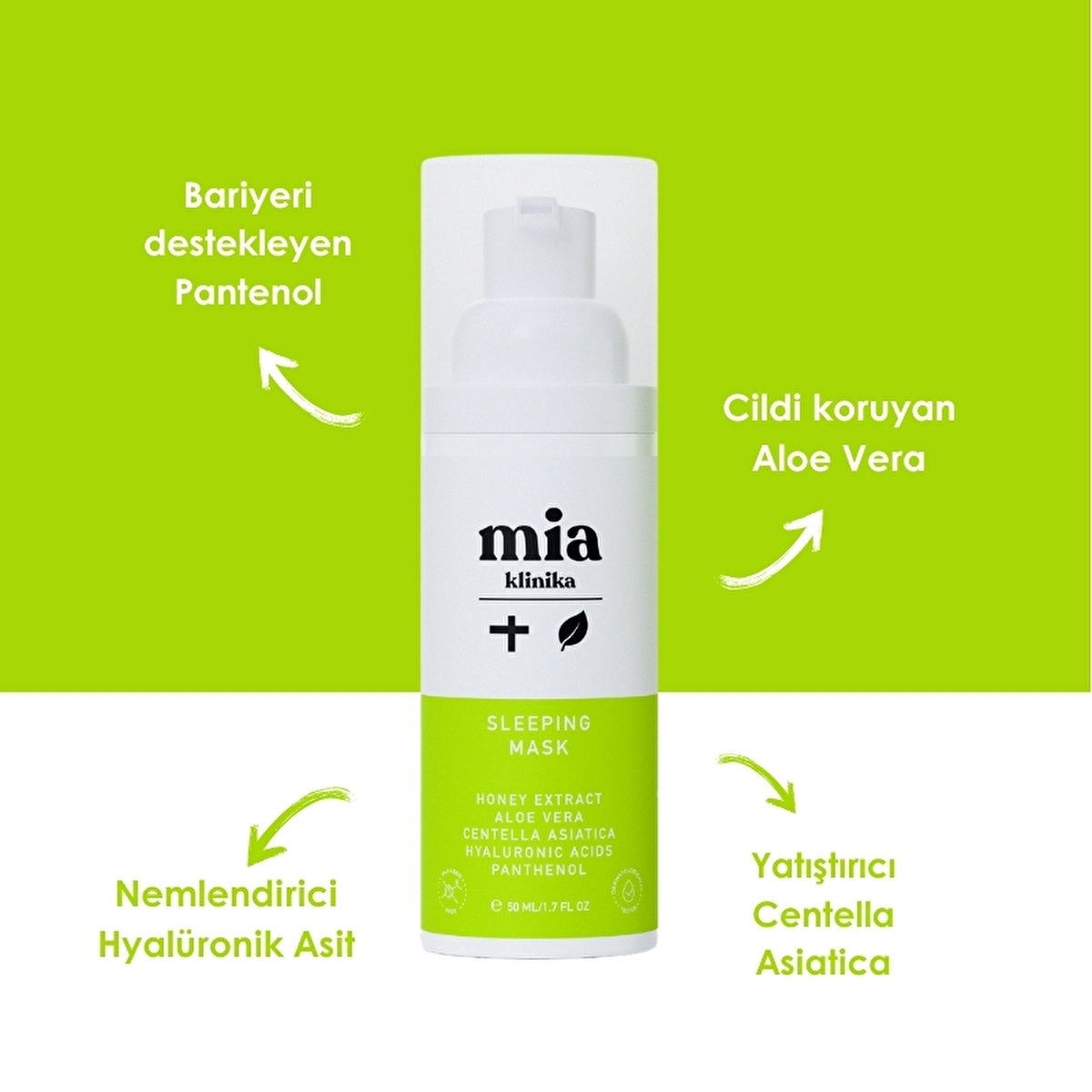 Mia Klinika Panthenol Honey Anti-Aging Face Mask 50mL | Hydrating & Brightening