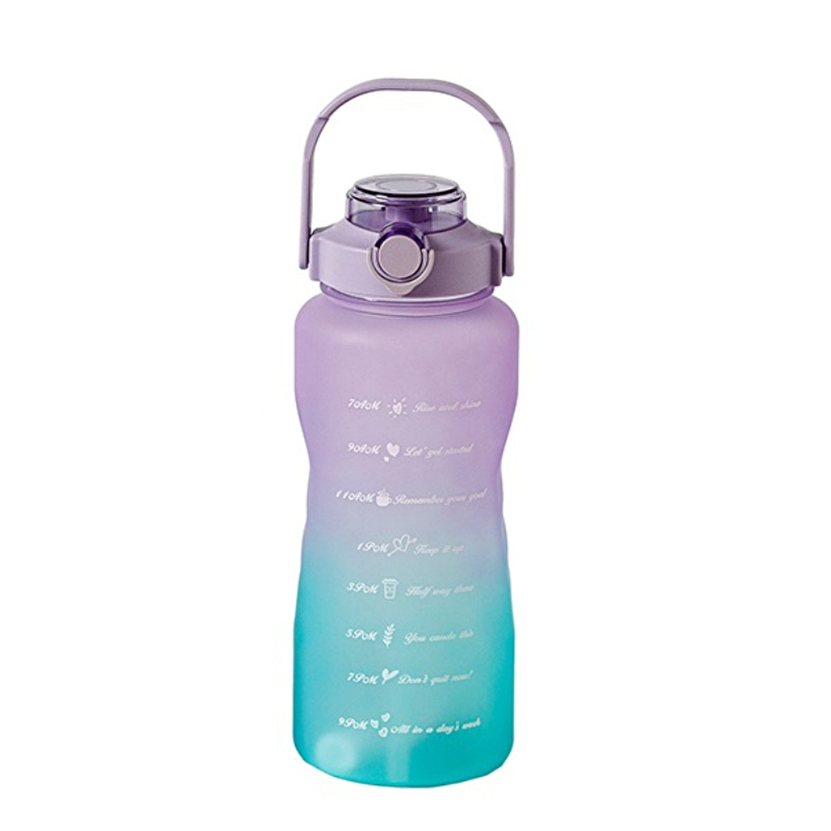 VPW Motivation Water Bottle 2L - Purple | Durable Design - Image #1