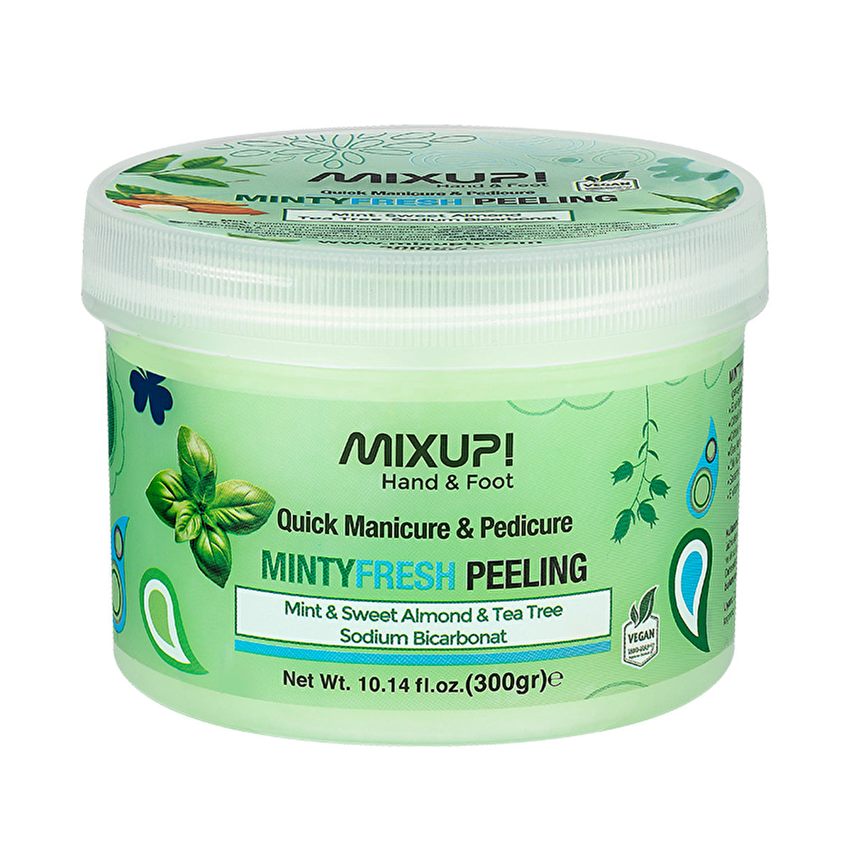 Mixup! Minty Fresh Manicure & Pedicure Peeling 300g - Nourishing Formula