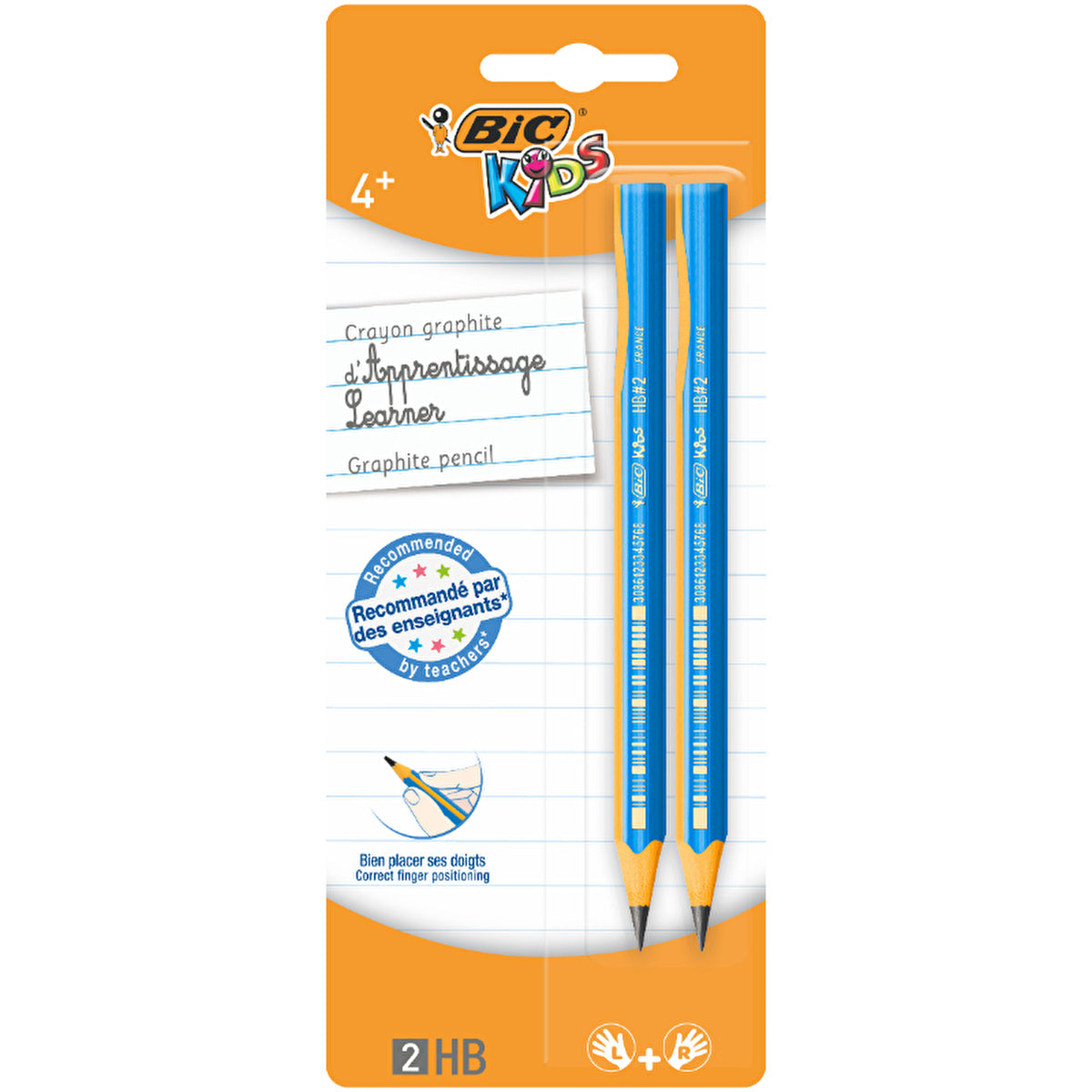 BIC Kids Early Learning Pencil 2-Pack - Ideal for Ages 4+ | HB Tip - Image #1