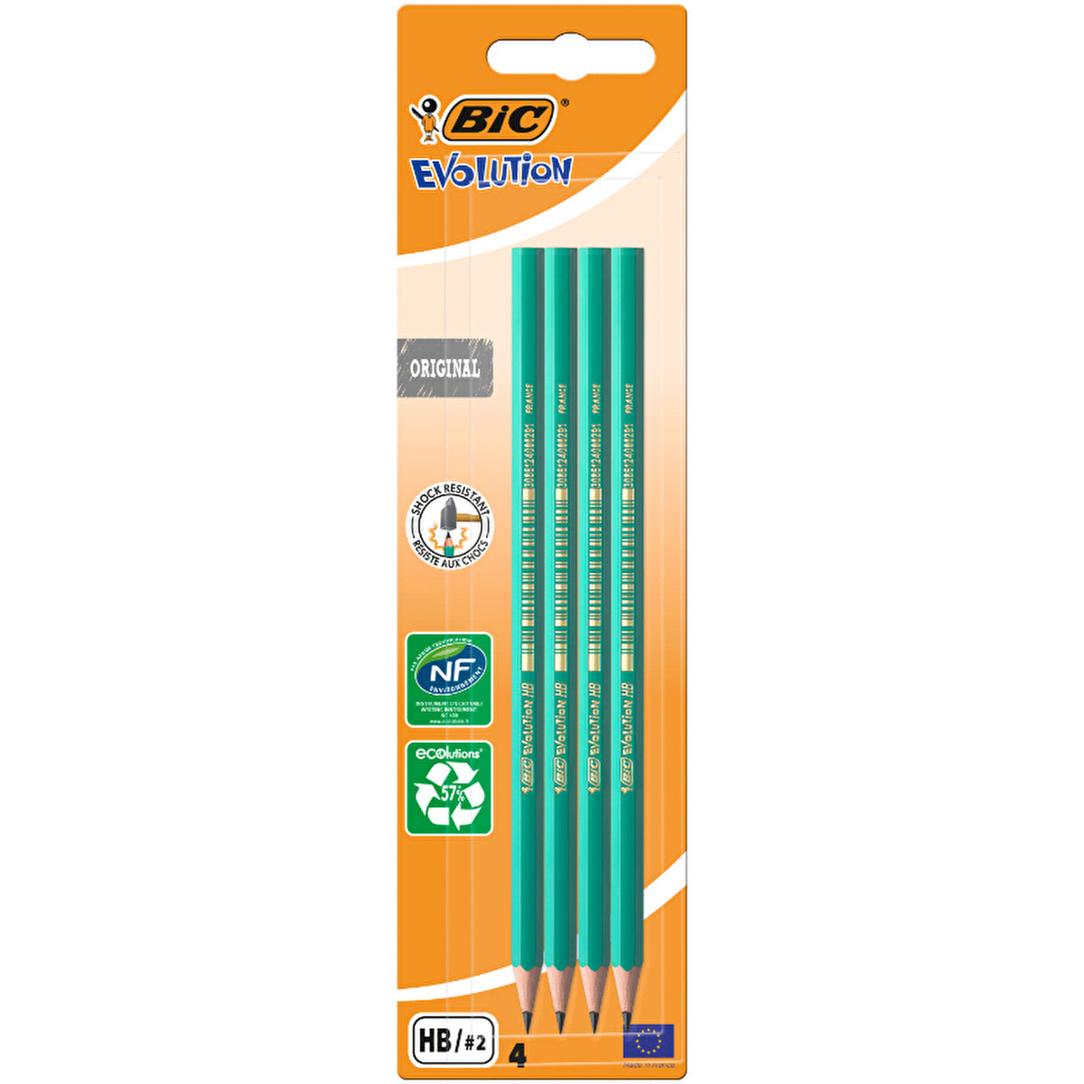 BIC Evolution 650 HB Pencil Set - 4-Pack | Durable and Safe - Image #1