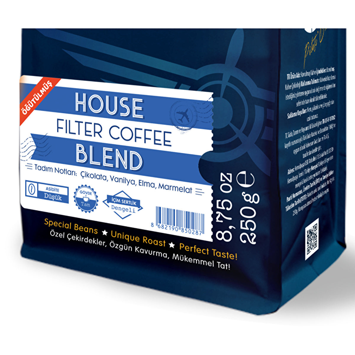 Moliendo House Blend Ground Coffee 250g - Chocolate Vanilla Flavor