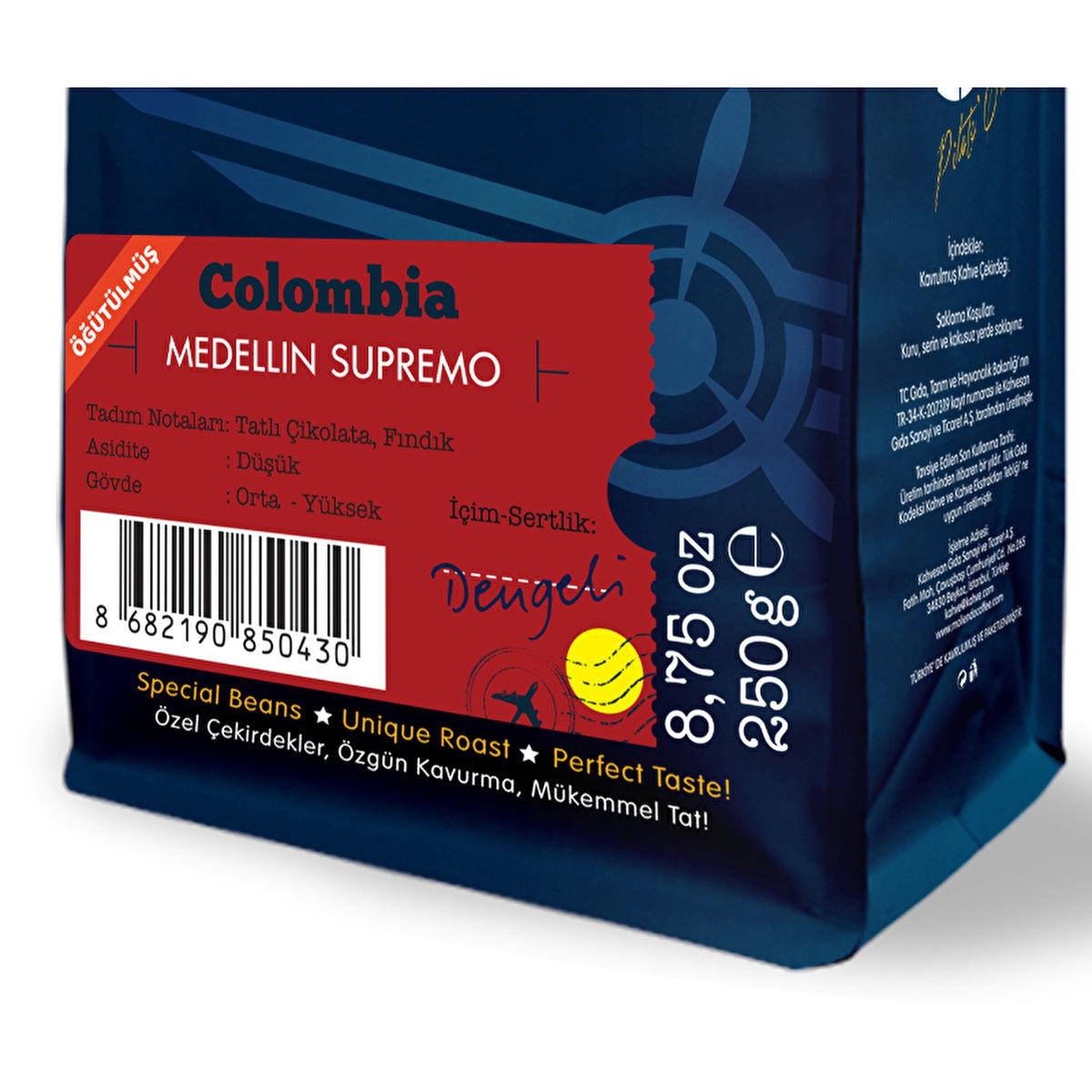 Colombia Medellin Supremo Coffee Ground 250g - Rich Flavor | Artisan Roasted