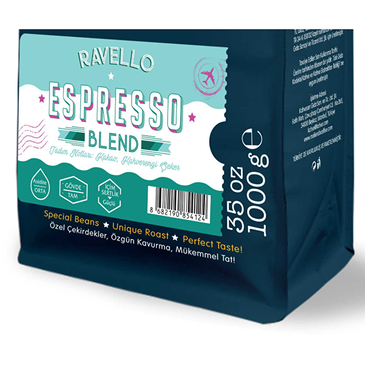 Moliendo Ravello Espresso Blend Coffee 1000G - 100% Arabica Beans