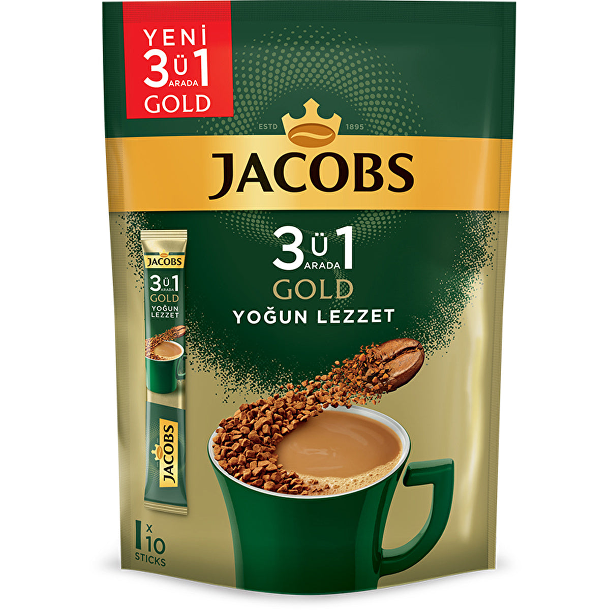 Jacobs 3 in 1 Coffee - Rich Flavor 10 Pack | Instant Coffee