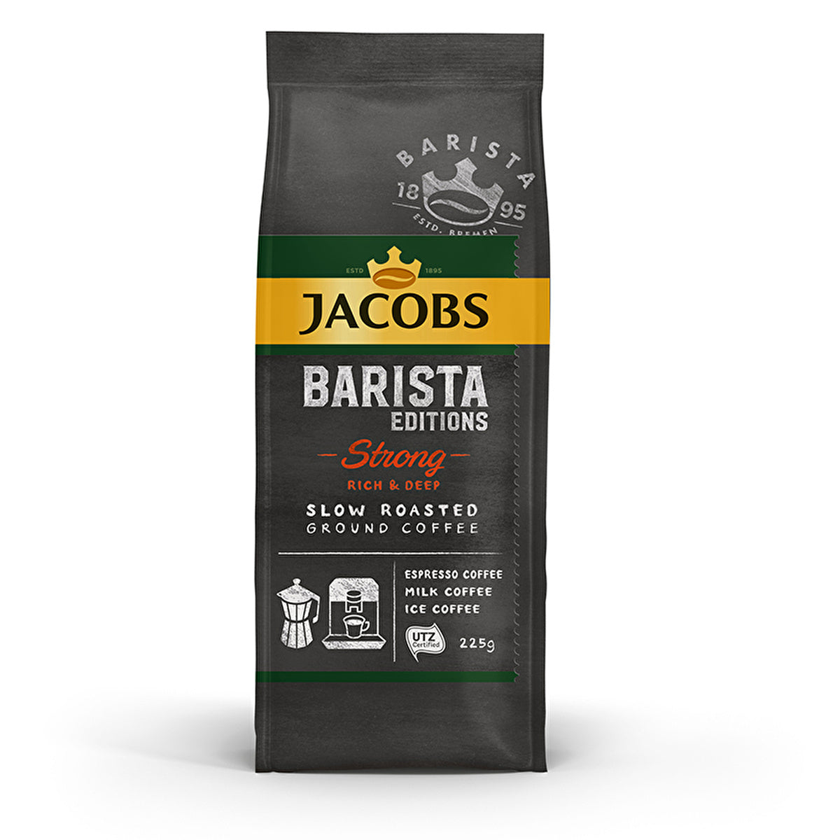 Jacobs Barista Strong Filter Coffee 225g - Bold Flavor | Ground Coffee