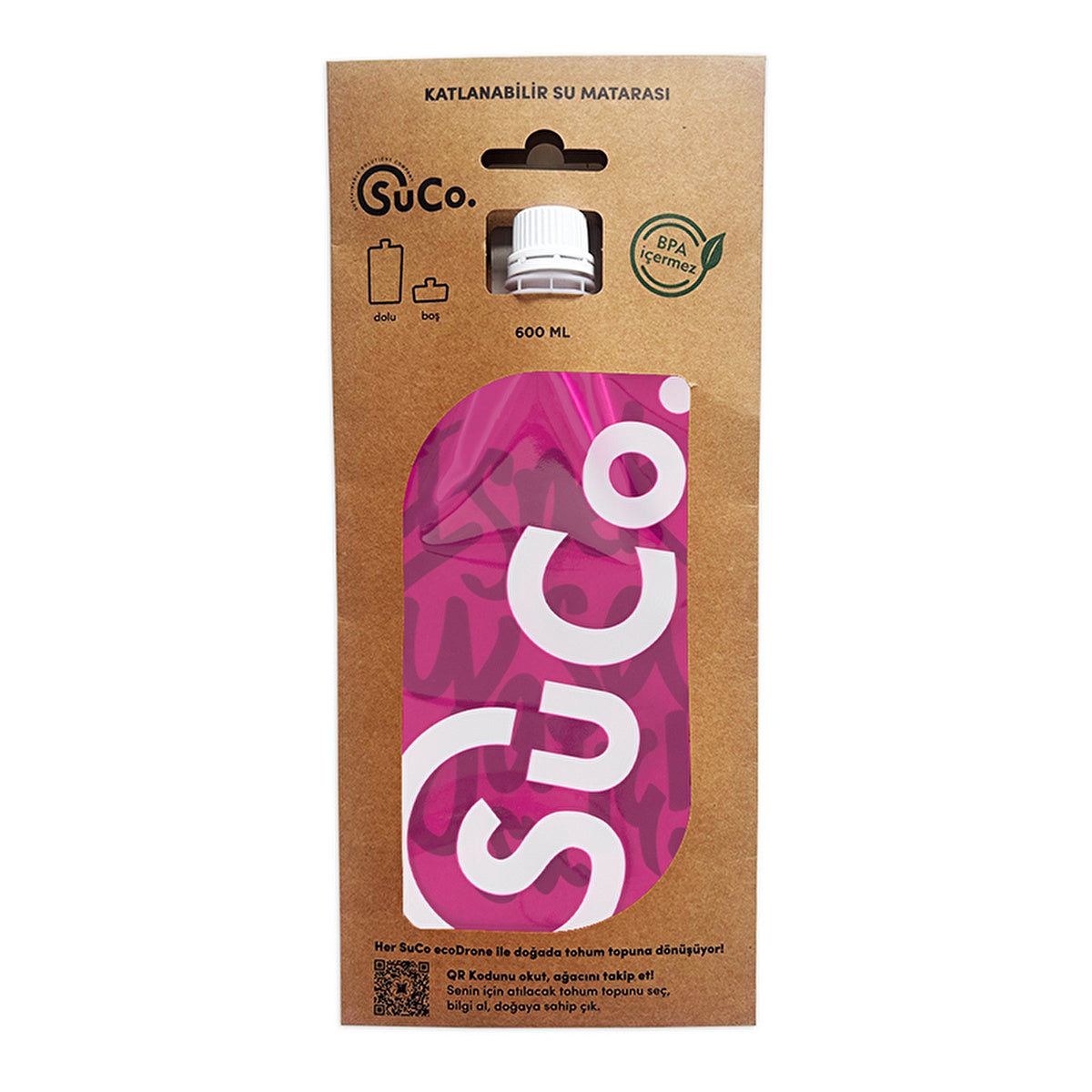 SuCo Pink 2.0 - 600ml | Eco-Friendly Water Bottle - Image #5