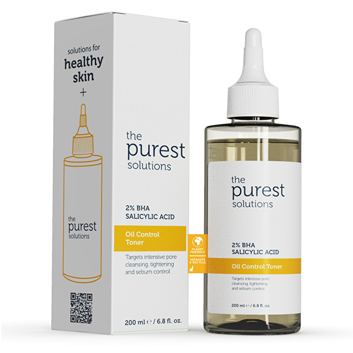 The Purest Solutions BHA 2% Blackhead Control Toner 200ml | Effective Formula