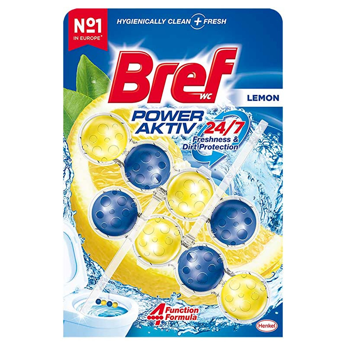 Bref Power Active Lemon Toilet Block DuoPack - 2 Count | Fresh Scent - Image #4