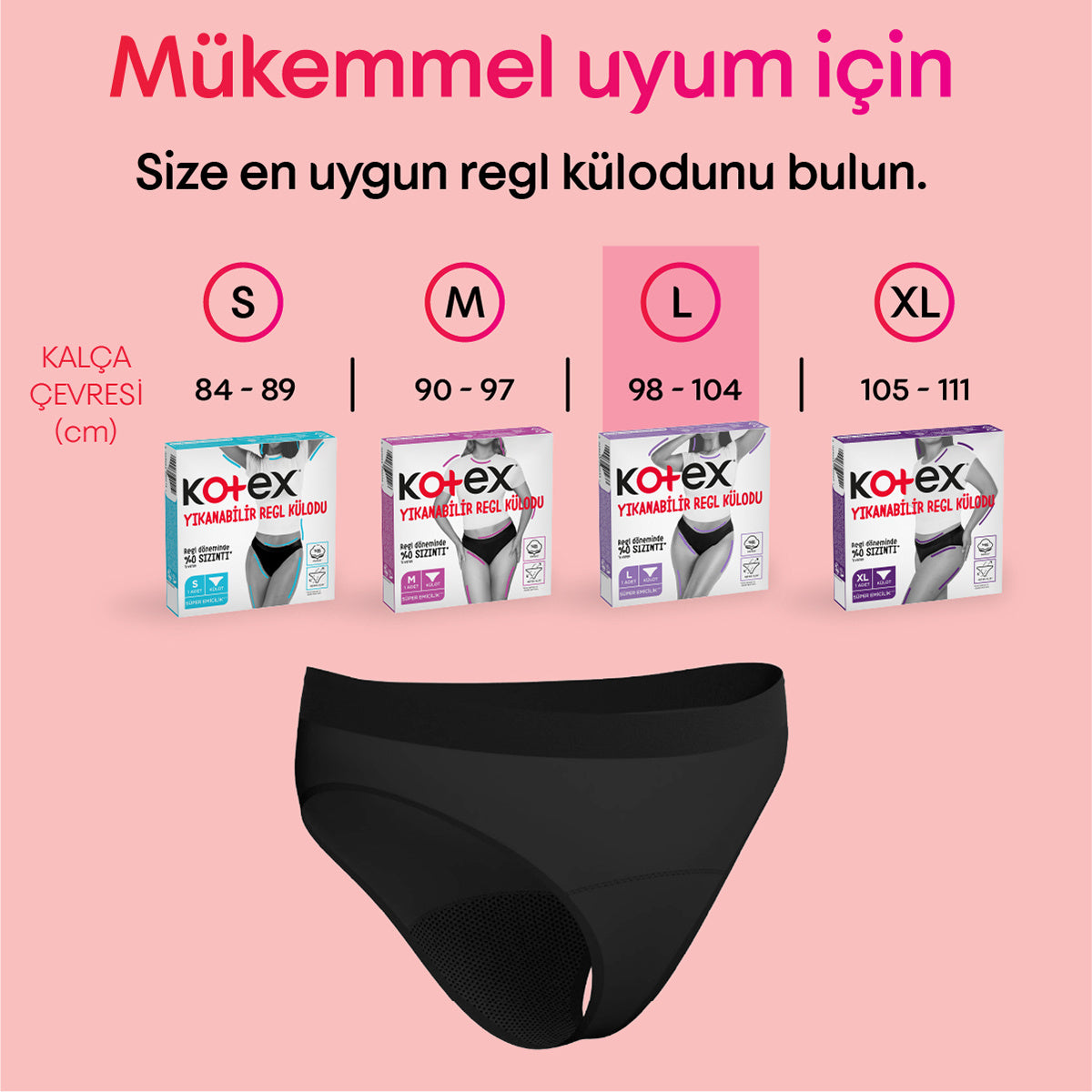 Kotex Reusable Menstrual Panty Large - Comfort And Protection | Eco-Friendly