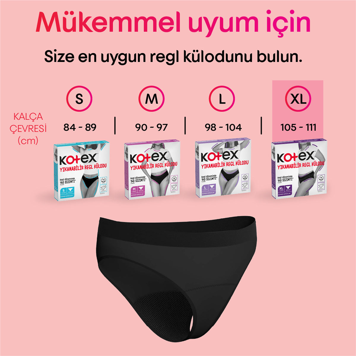 Kotex Reusable Period Underwear XL - Extra Absorbent | Comfortable Fit - Image #3