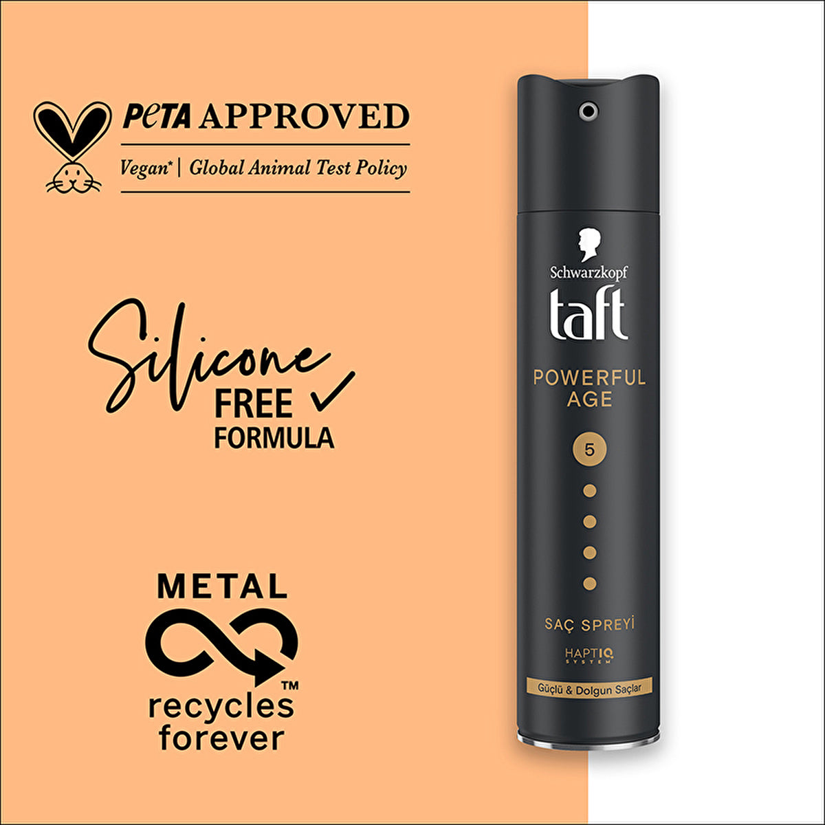 Taft Powerful Age Hairspray 8.5 oz - Mega Hold | Keratin Infused