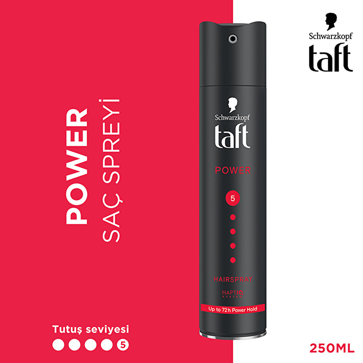 Taft Power Caffeine Hair Spray 250ml - Mega Hold | Strong Formula