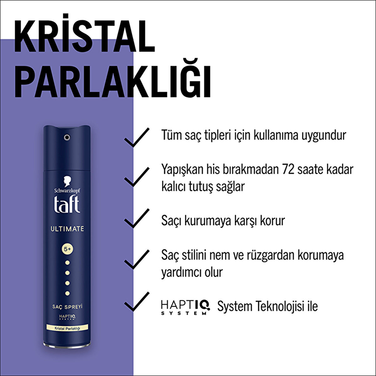 Taft Ultimate Hair Spray 250ml - 48 Hour Hold | Strongest Formula