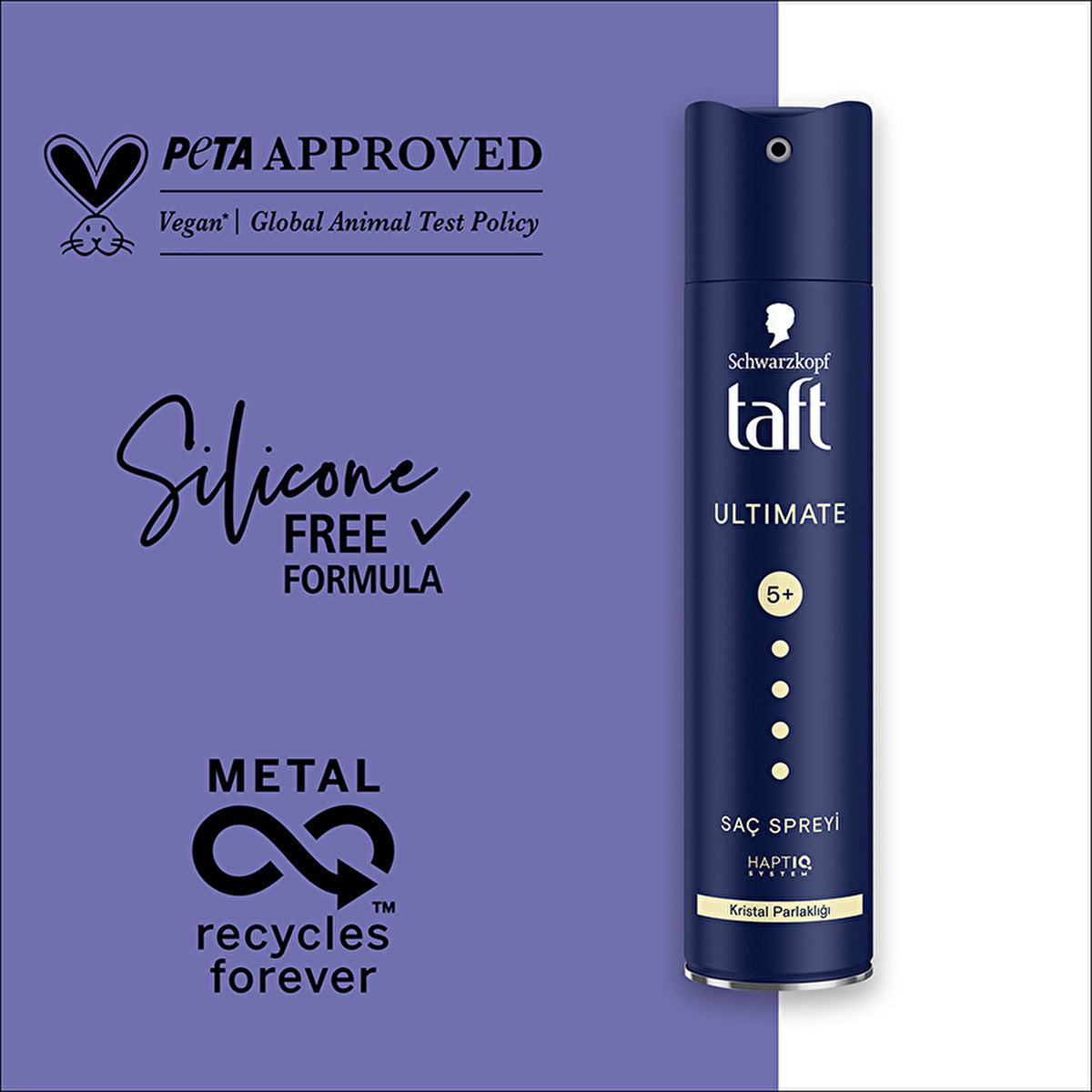 Taft Ultimate Hair Spray 250ml - 48 Hour Hold | Strongest Formula