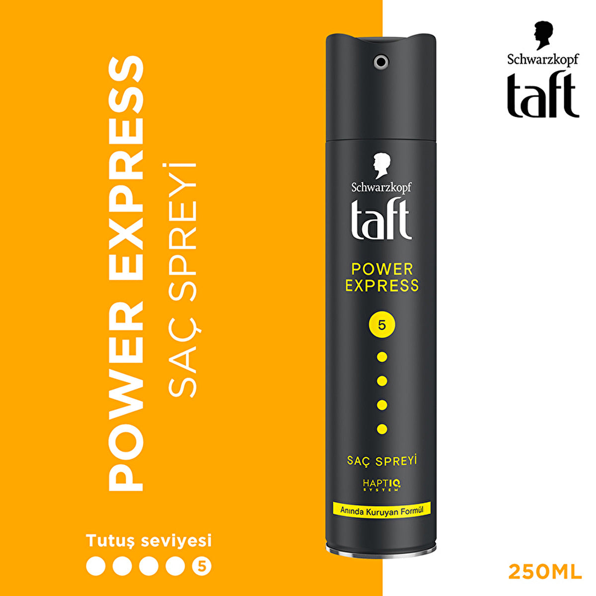 Taft Power Express Hair Spray 250ml - Lasting Hold | Strong Hold - Image #1