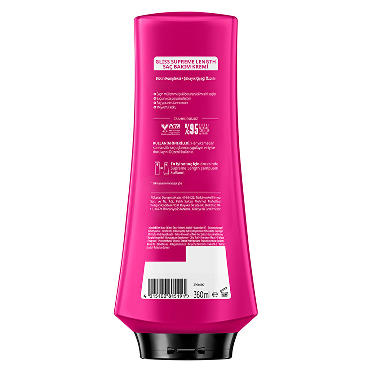 Gliss Supreme Length Hair Conditioner 360ml - Soft, Smooth Shine | Premium Care