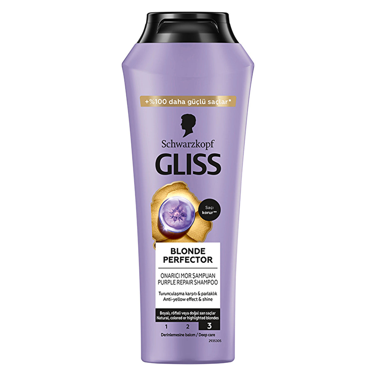 Gliss Blonde Perfector Purple Shampoo 8.5oz - Anti-Brass Effect | Hair Care