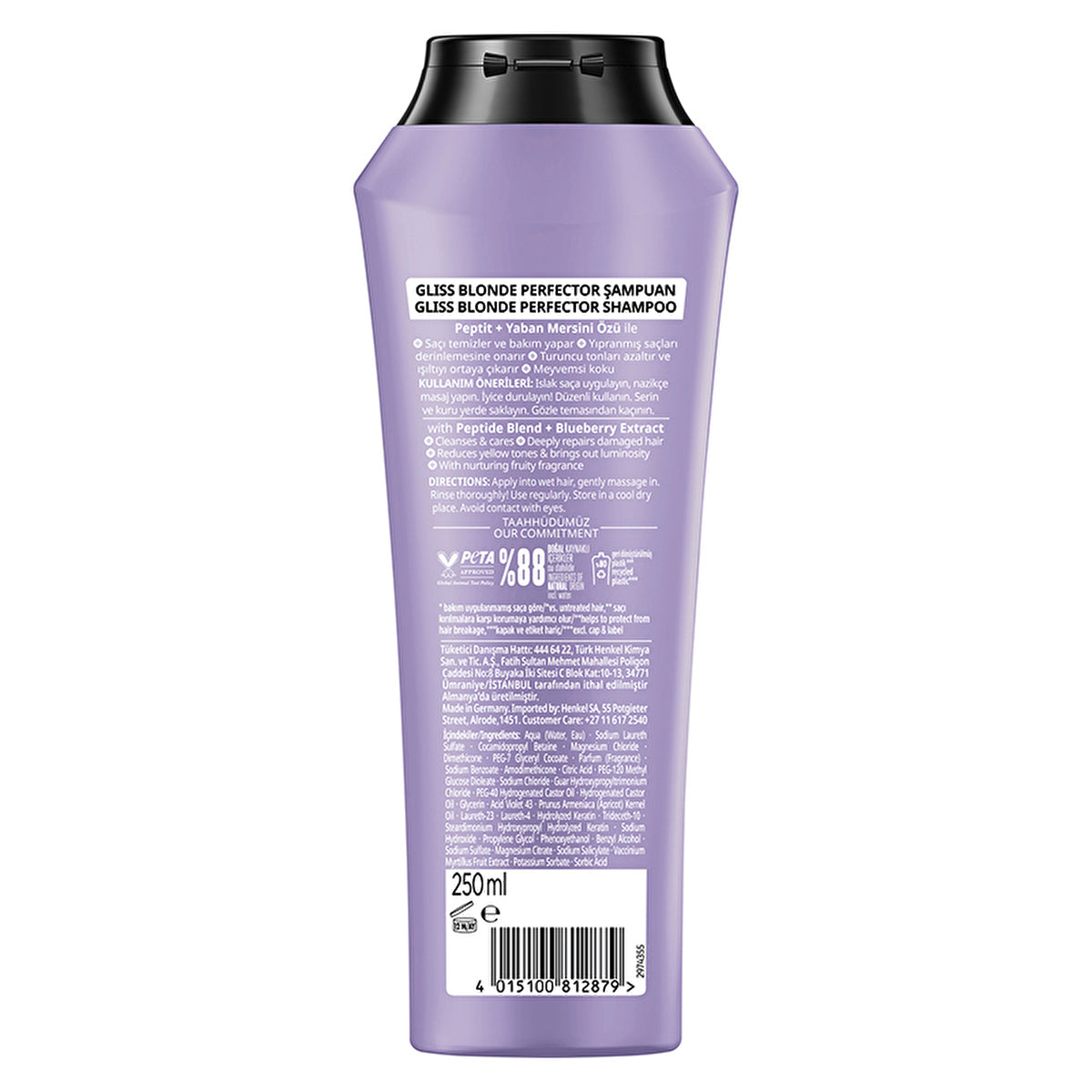 Gliss Blonde Perfector Purple Shampoo 8.5oz - Anti-Brass Effect | Hair Care