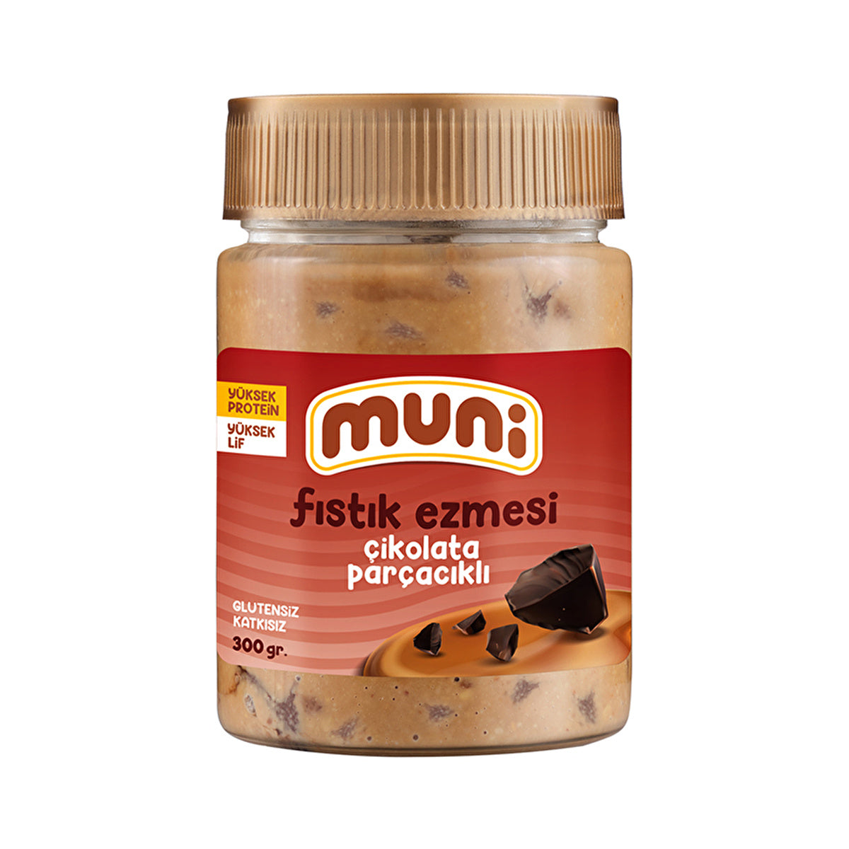 Muni Chocolate Chip Peanut Butter 10oz - Gluten-Free Spread - Image #1