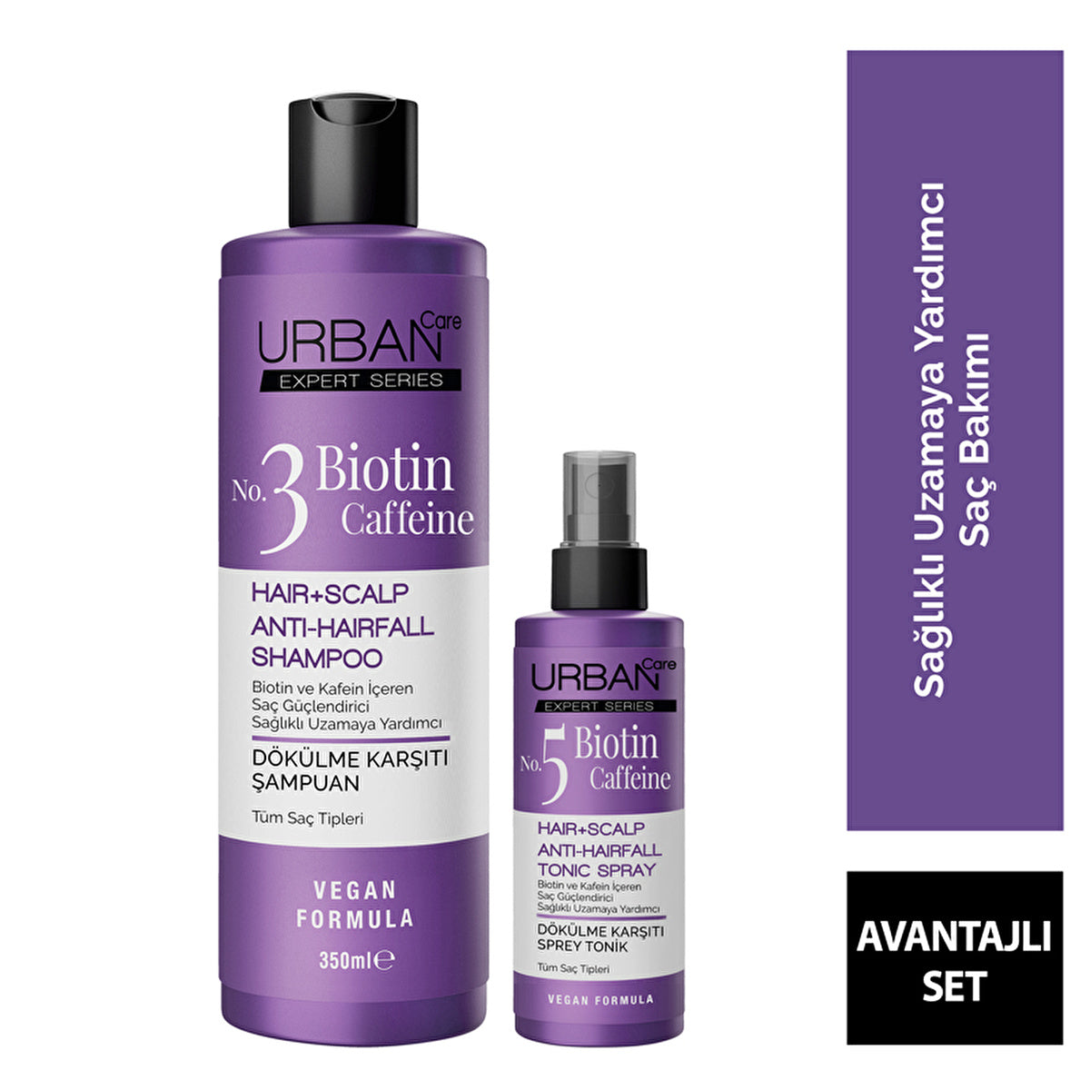 Urban Care No.3 Expert Biotin & Caffeine Shampoo Set - 350ml | Hair Care - Image #2