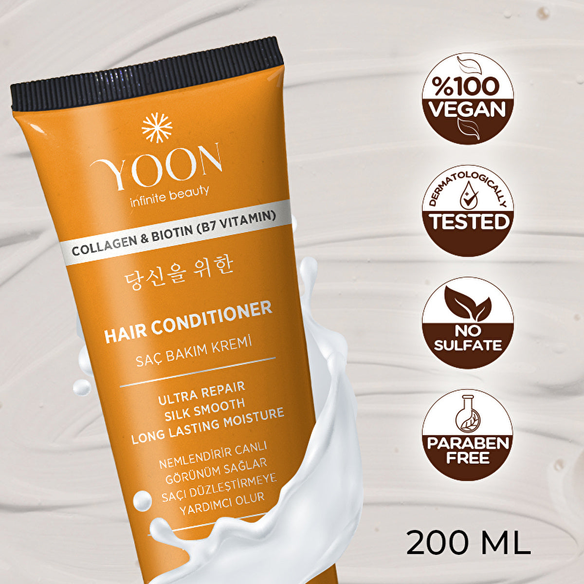 Yoon Biotin B7 & Collagen Hair Moisturizing Cream 200ml | Vegan Formula