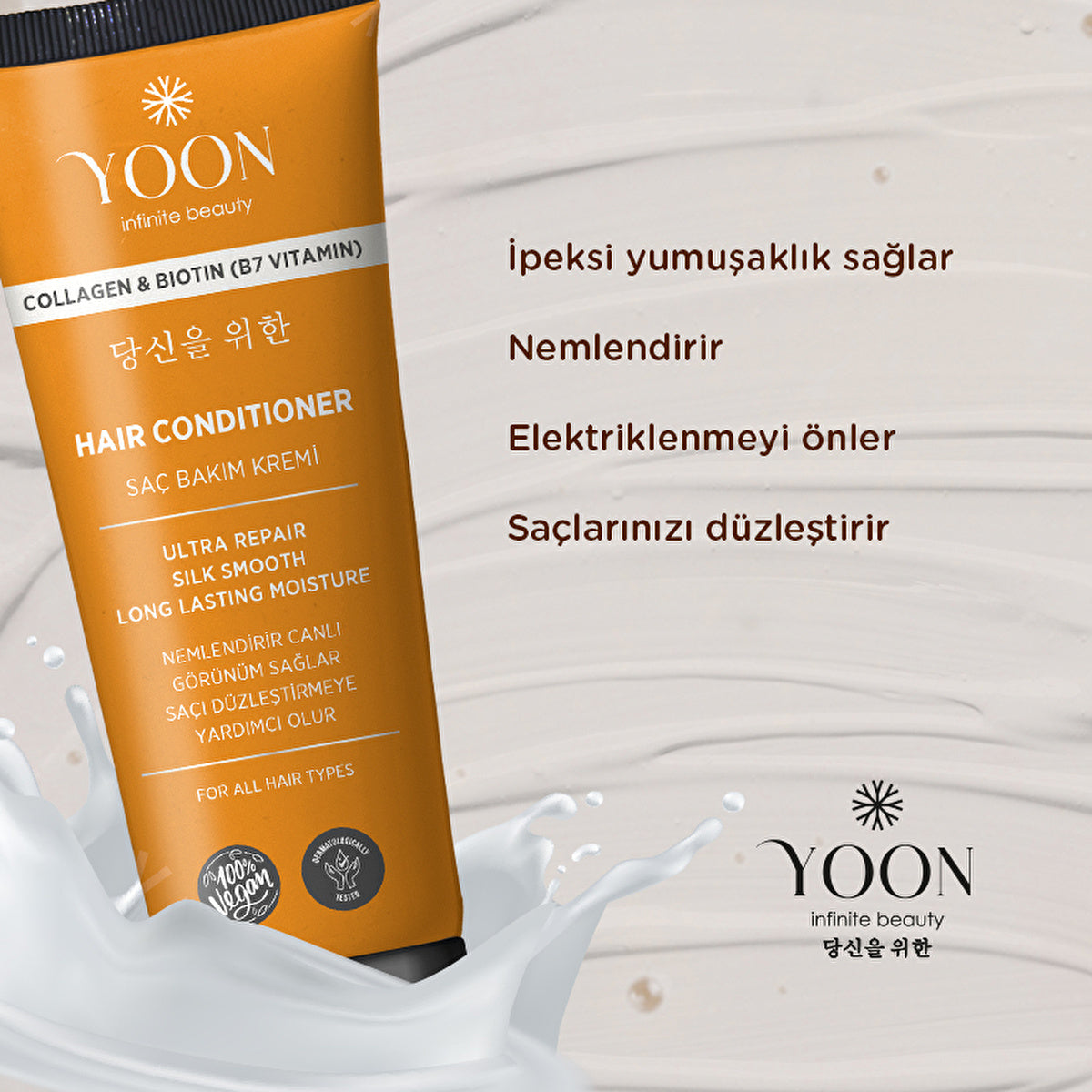 Yoon Biotin B7 & Collagen Hair Moisturizing Cream 200ml | Vegan Formula