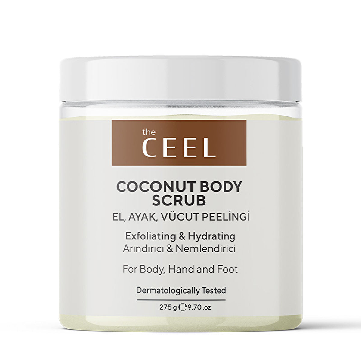 The Ceel Body Scrub - Coconut Exfoliator 275g | Natural Ingredients