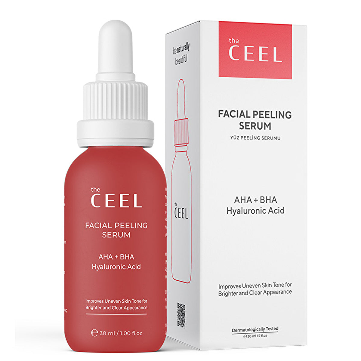 Ceel AHA BHA Red Peeling Serum 30ml - Brightening & Exfoliating - Image #2