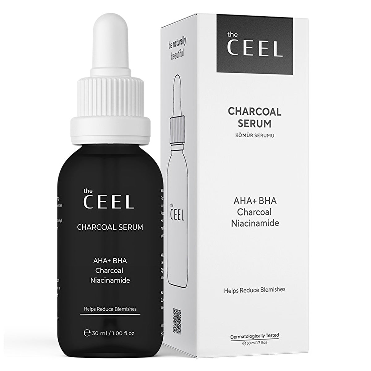 Charcoal Serum 30ml - AHA BHA Niacinamide | Skin Care - Image #1