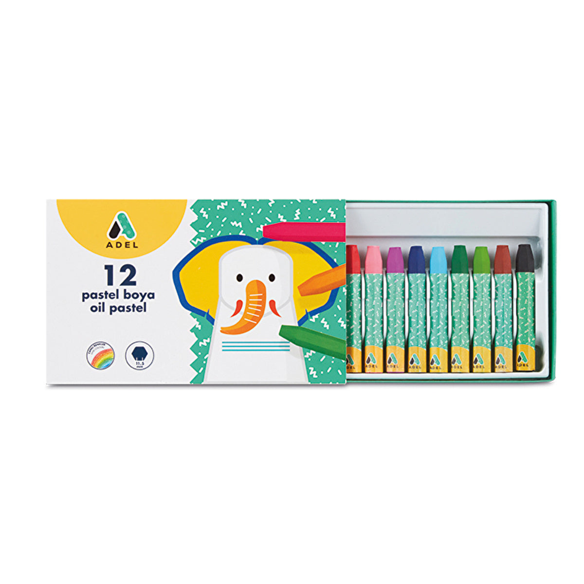 Adel Pastel Colors 12 Pack - Smooth Application | Safe & Non-Toxic