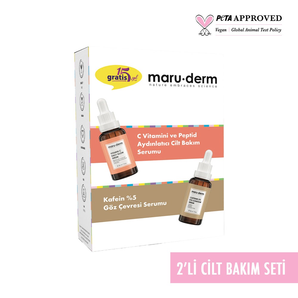 Maruderm Vitamin C Serum & Caffeine Eye Serum Set - 30ml Each | Brightening Care - Image #3