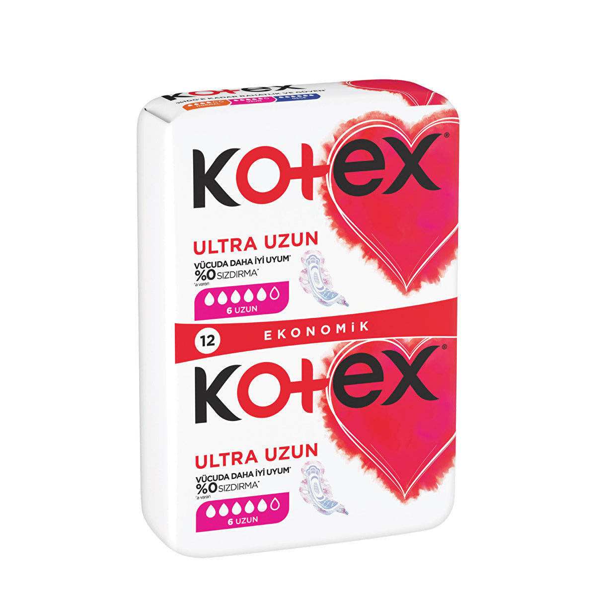 Kotex Ultra Double Long Hygienic Pads - 12 Count | Maximum Comfort