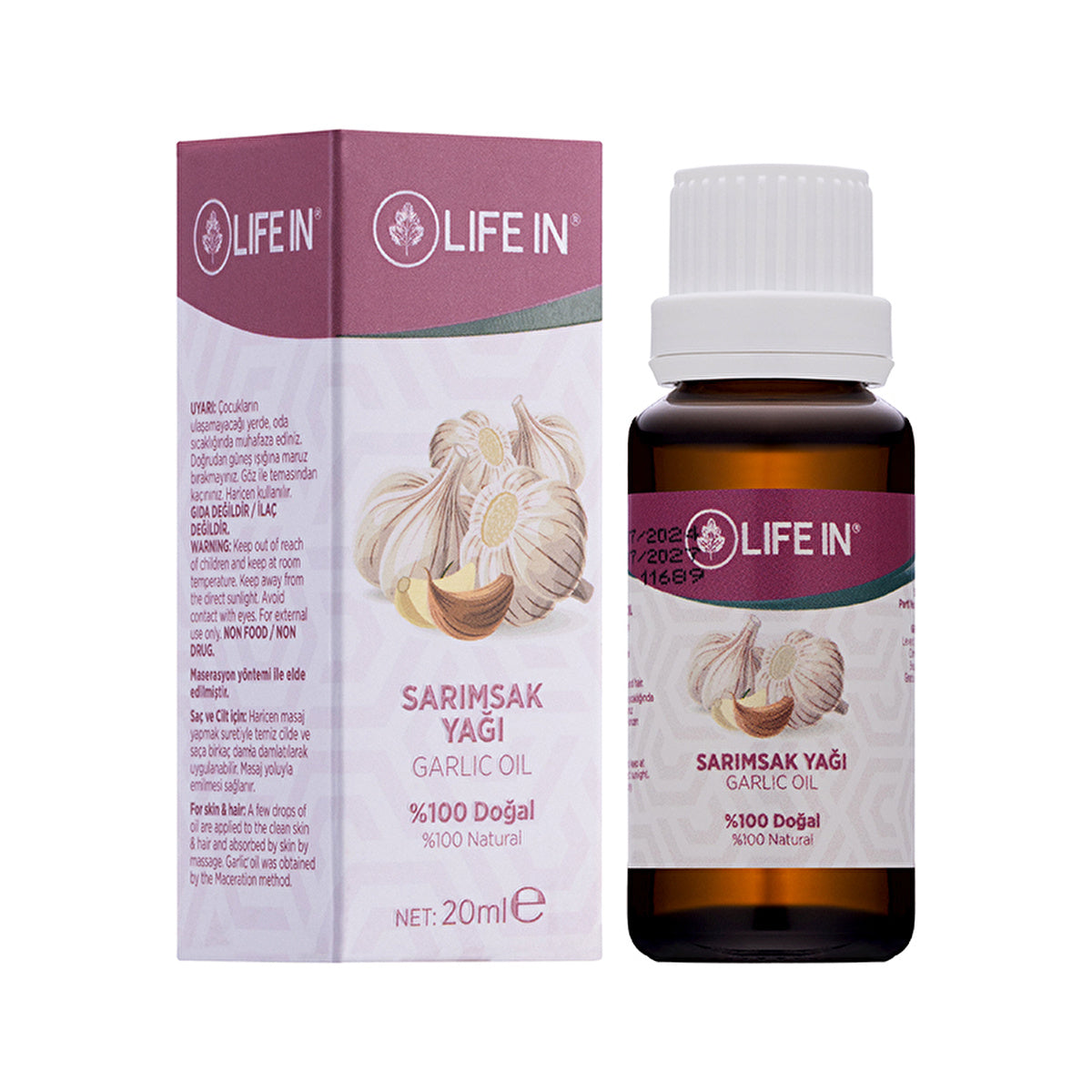 Life In Garlic Oil 20ml - Natural Skincare & Hair Treatment - Image #1