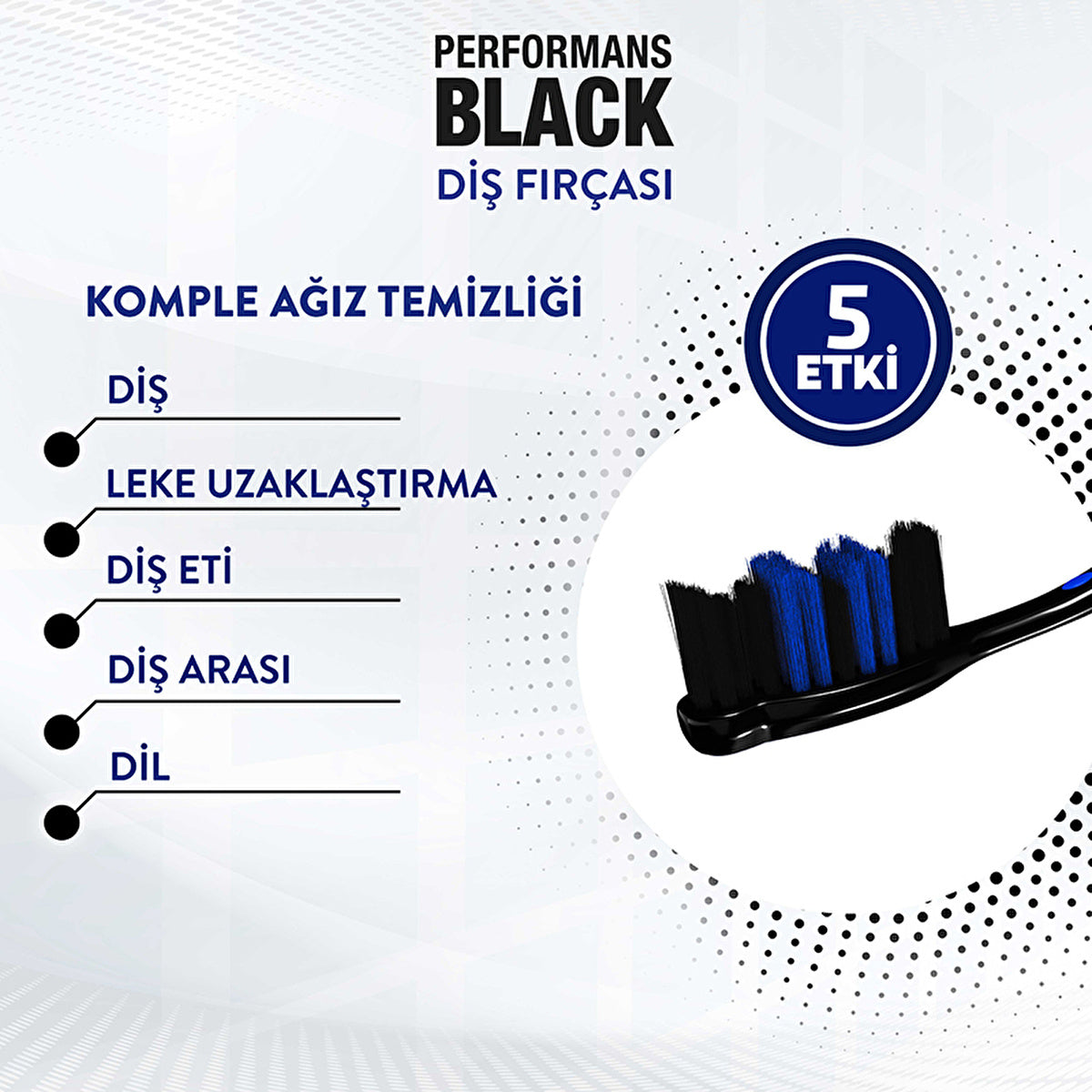 Signal Performance Black Toothbrush - Soft Bristles 1+1 | Effective Cleaning