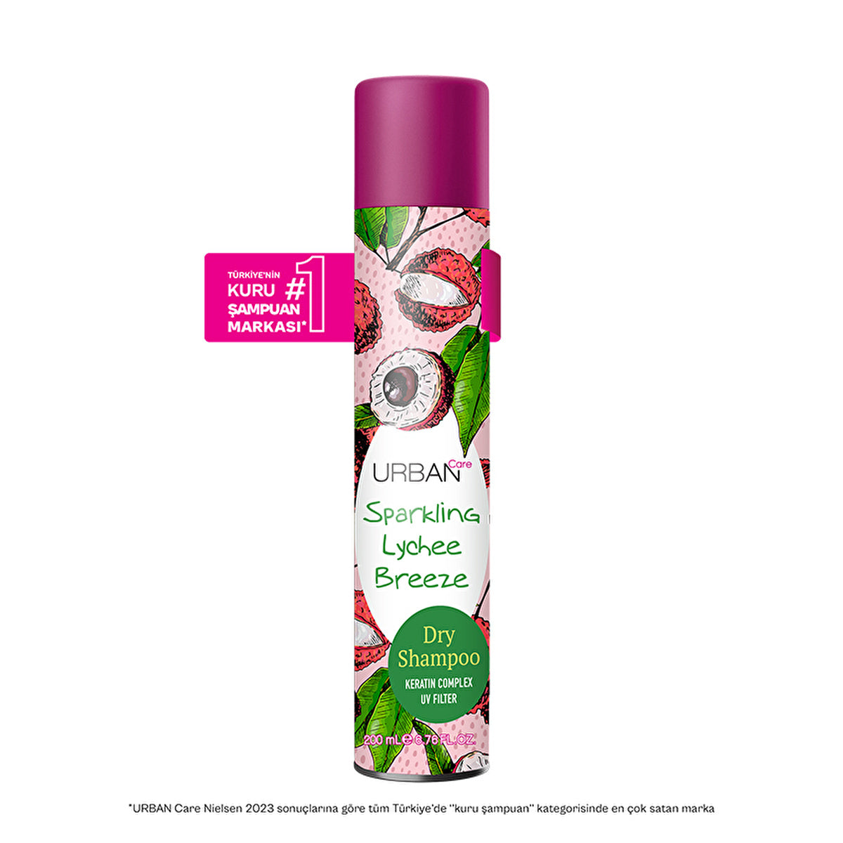 Urban Care Sparling Lychee Breeze Volume Dry Shampoo 200ml | Refreshing & Vegan