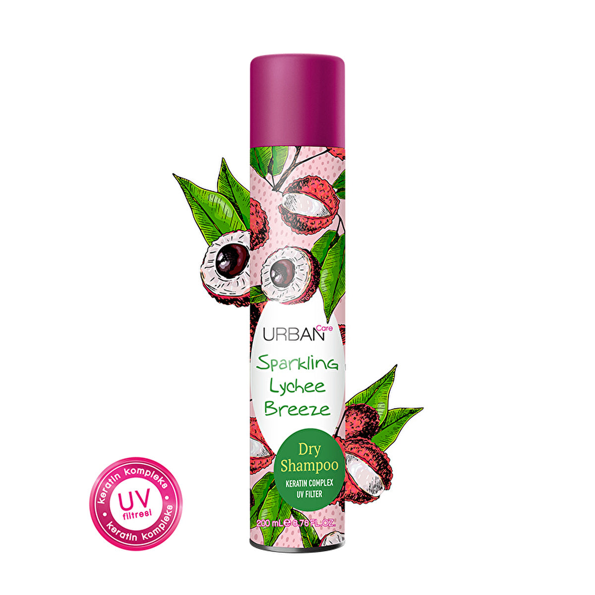 Urban Care Sparling Lychee Breeze Volume Dry Shampoo 200ml | Refreshing & Vegan