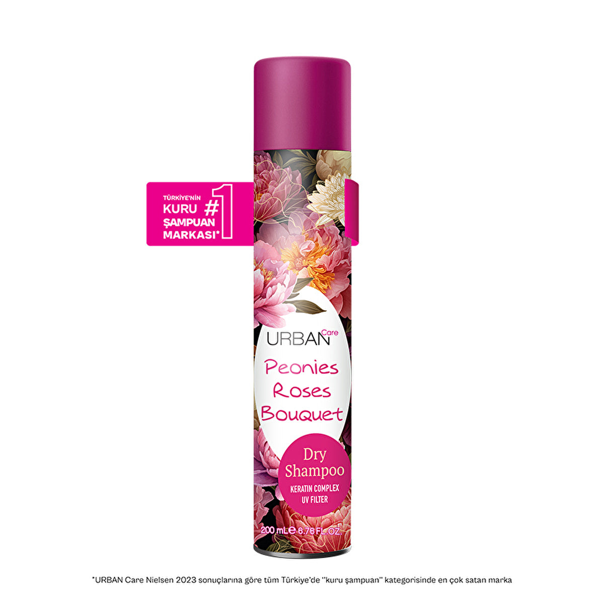 Urban Care Peonies & Roses Volume Dry Shampoo 200ml - Floral Freshness