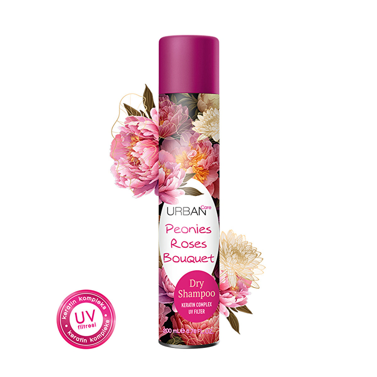 Urban Care Peonies & Roses Volume Dry Shampoo 200ml - Floral Freshness