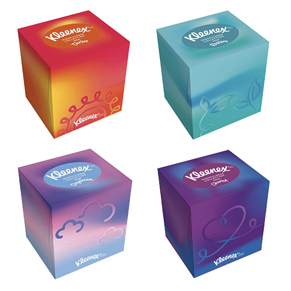 Kleenex Cube Box Tissues 48 Pack - Assorted Colors | Premium Quality - Image #1