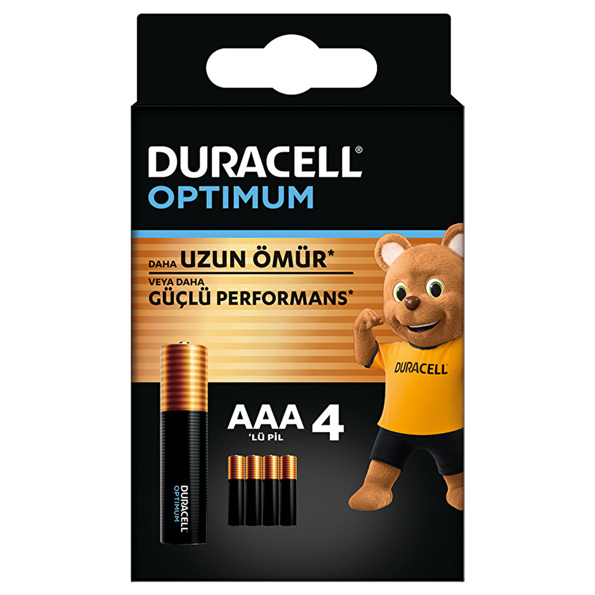 Duracell Optimum AA Alkaline Batteries 4 Pack - Long-Lasting Performance | 1.5V