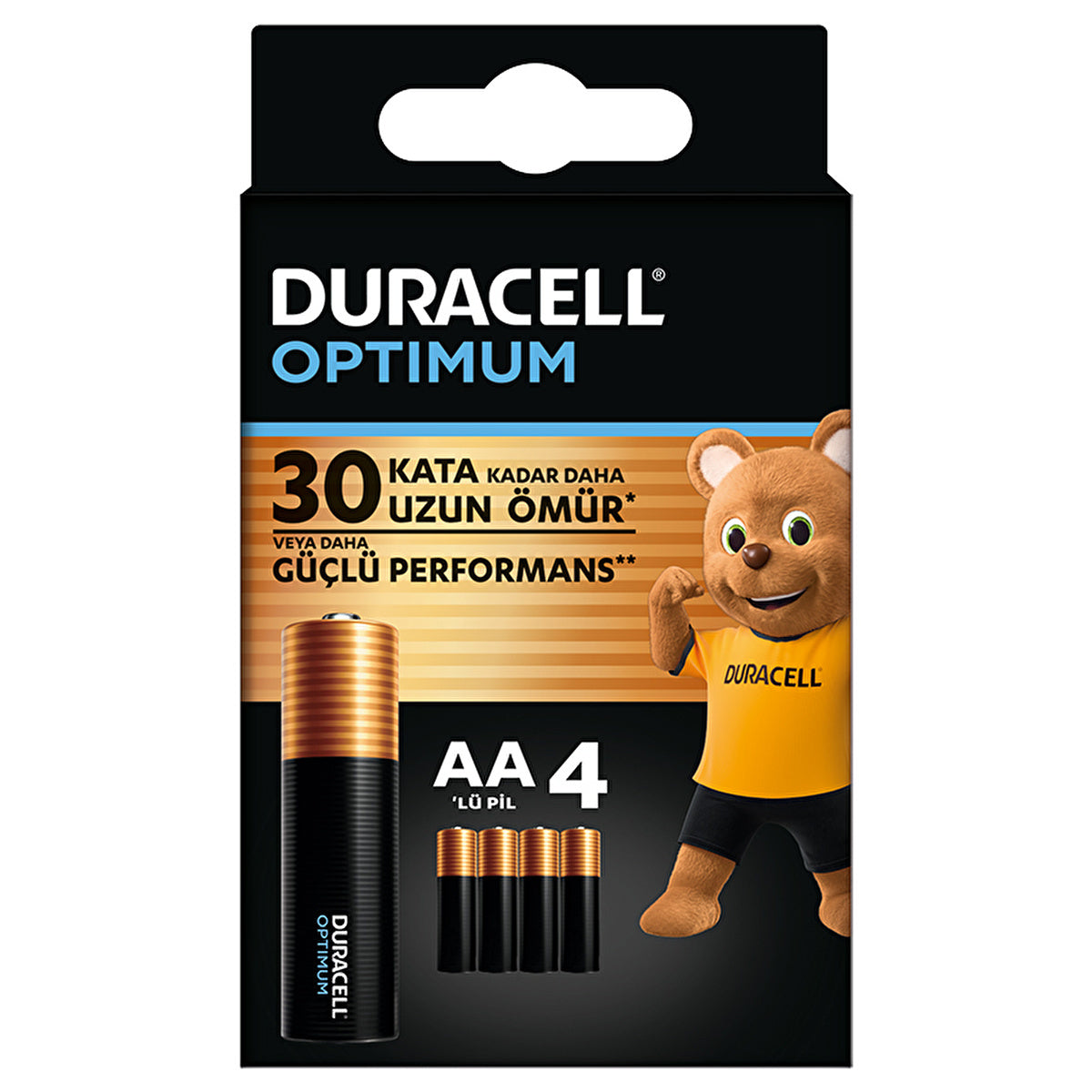 Duracell Optimum AAA Alkaline Batteries - 4 Pack | Long Lasting Power