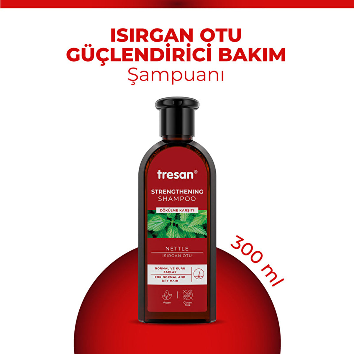 Tresan Urtica Anti-Hair Loss Shampoo 300ml - Strengthening Care